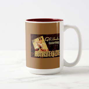 Barbeque - Coffee-, Tea-Mok, Cup Tweekleurige Koffiemok