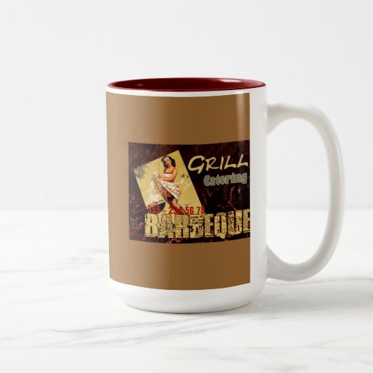 Barbeque - Coffee-, Tea-Mok, Cup Tweekleurige Koffiemok (Rechts)