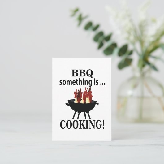 Barbeque Cook Chef BBQ Visitekaartje (Staand voorkant)