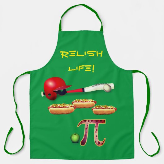 Barbeque Fun Baseball Hotdogs Appie Pie Schort (Voorkant)