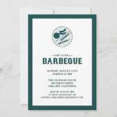 Barbeque Grill Flat Invitation Kaart (Voorkant)