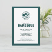 Barbeque Grill Flat Invitation Kaart (Staand voorkant)
