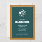 Barbeque Grill Flat Invitation Kaart (Voorkant)