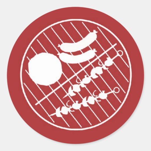 Barbeque Grill Sticker (Voorkant)