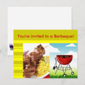 Barbeque Invitation Briefkaart (Voorkant / Achterkant)