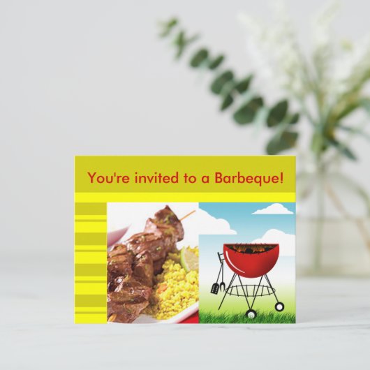 Barbeque Invitation Briefkaart (Staand voorkant)