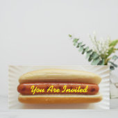 Barbeque Invitation - Skinny Hotdog Kaart (Staand voorkant)