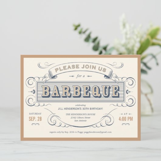  barbeque kaart (Staand voorkant)