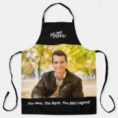 Barbeque legende man mythe naam foto schort (Voorkant)