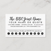 BARBEQUE loyaliteitsponskaart Klantenkaartje (Achterkant)