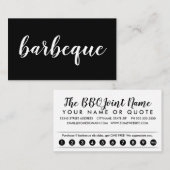BARBEQUE loyaliteitsponskaart Klantenkaartje (Voorkant / Achterkant)