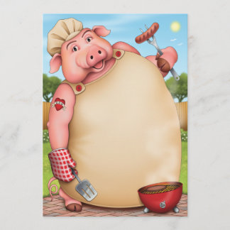 Barbeque Party Invitations, BBQ Stationery Kaart