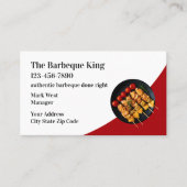 Barbeque Restaurant Theme Visitekaartjes (Voorkant)