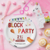 Barbeque Snack Picknick Fun Buurt Block Party Papieren Bordje (Feest)