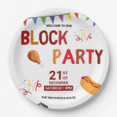 Barbeque Snack Picknick Fun Buurt Block Party Papieren Bordje (Voorkant)