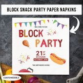 Barbeque Snack Picknick Fun Buurt Block Party Servet