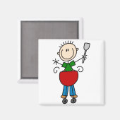 Barbeque Stick figuur magneet (Voorkant / Achterkant)