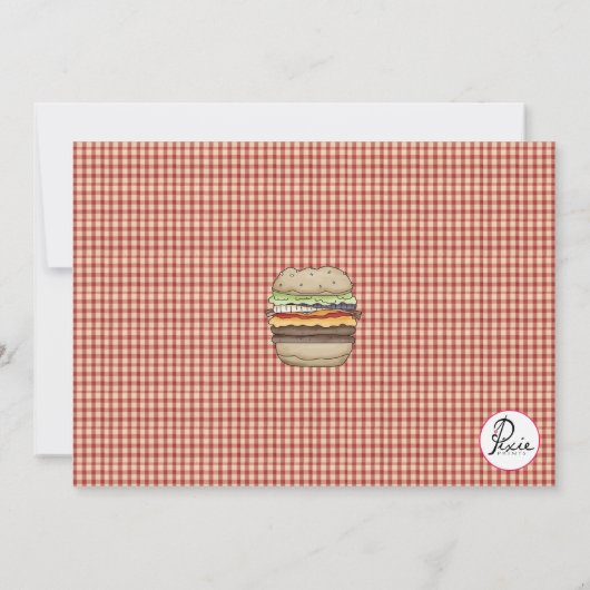 Barbeque Time Invitation Kaart (Achterkant)