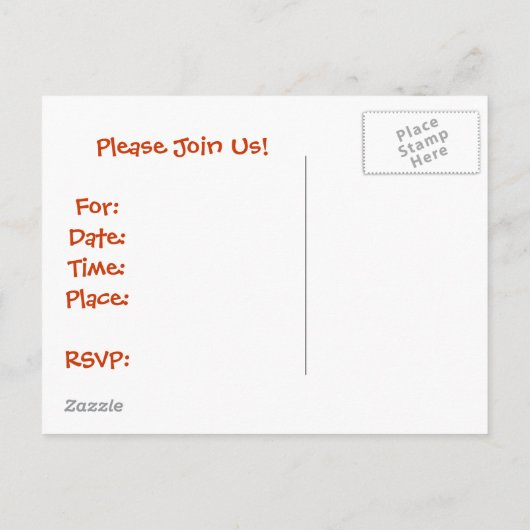 Barbeque Uitnodiging - Doe alsjeblieft mee! (Achterkant)