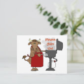 Barbeque Uitnodiging - Doe alsjeblieft mee! (Staand voorkant)