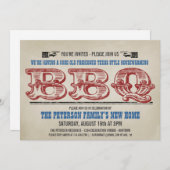 Barbeque uitnodigingen van de Partij voor de opwar (Voorkant / Achterkant)