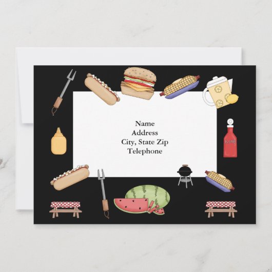 Barbeque Uitnodigingen voor Michelle (Achterkant)