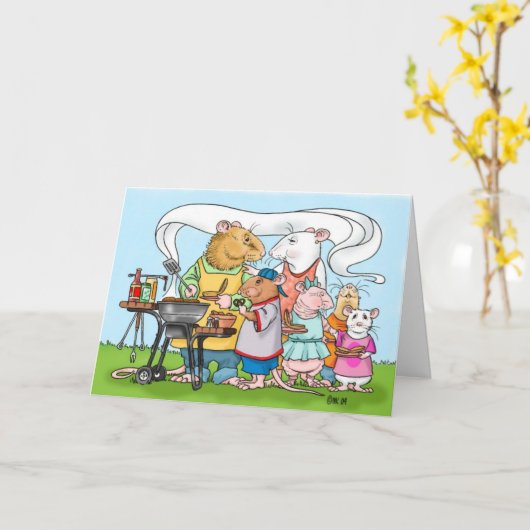 Barbeque Vaderdag-Kaart Kaart (Gele Bloem)