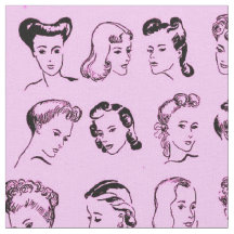 Barber  81 kapstijl. mode 1940. Roze