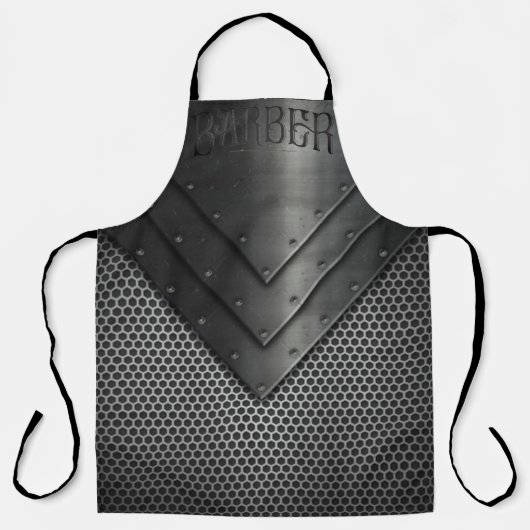 Barber All-Over Print Apron Schort (Voorkant)