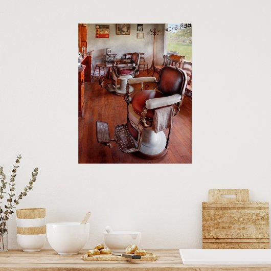 Barber - Alsjeblieft, ga zitten Poster (Keuken)