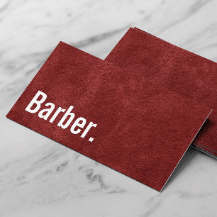 Barber Babershop Minimalistische Faux Red Velvet Visitekaartje