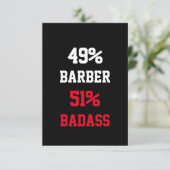 Barber Badass Kaart (Staand voorkant)