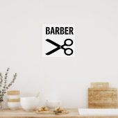 Barber, Barber shop Poster (Keuken)