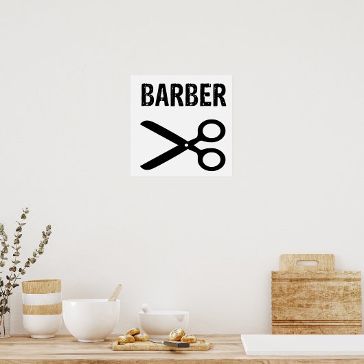 Barber, Barber shop Poster (Keuken)
