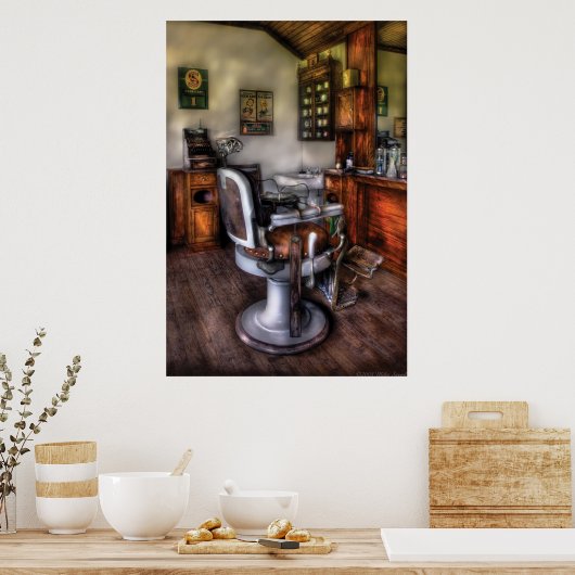Barber - Barber voorzitter Poster (Keuken)