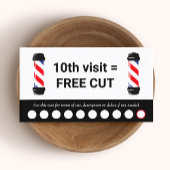 Barber Barbershop 10 Punch Bezoek Loyalty Busines Visitekaartje