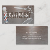 Barber Barbershop Hair Clipper & Scissor Copper Visitekaartje (Voorkant / Achterkant)