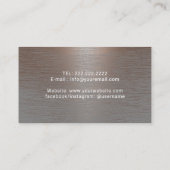 Barber Barbershop Hair Clipper & Scissor Copper Visitekaartje (Achterkant)