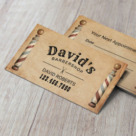 Barber Barbershop Hair Stylist Benoeming Afsprakenkaartje