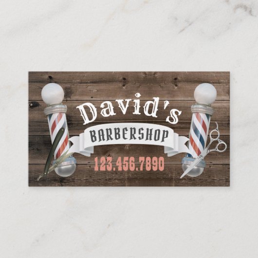 Barber Barbershop Hair Stylist  Hairdresser Visitekaartje (Voorkant)