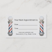 Barber Barbershop Hair Stylist Salon Appointment Afsprakenkaartje (Achterkant)