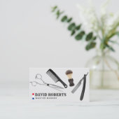 Barber Barbershop Professional Hair Stylist Visitekaartje (Staand voorkant)