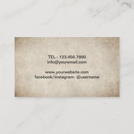 Barber Barbershop  Razor Hair Salon Visitekaartje (Achterkant)