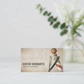 Barber Barbershop  Razor Hair Salon Visitekaartje (Staand voorkant)