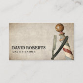 Barber Barbershop  Razor Hair Salon Visitekaartje (Voorkant)