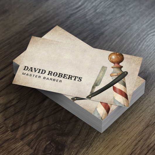 Barber Barbershop  Razor Hair Salon Visitekaartje