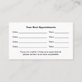 Barber Barbershop Rood Wit Blauw Afspraakkaart Afsprakenkaartje (Achterkant)