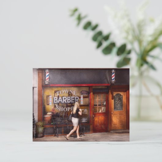 Barber - Barbershop - Tijd voor een kapsel Briefkaart (Staand voorkant)