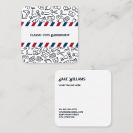 Barber Barbershop Vierkante Visitekaartje