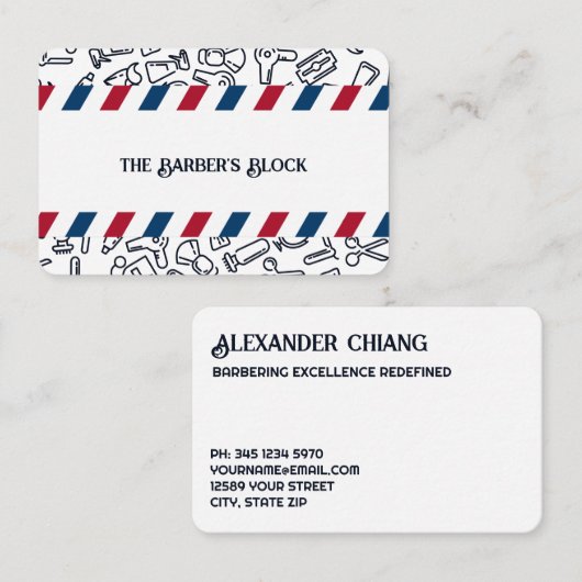 Barber Barbershop Visitekaartje (Voorkant / Achterkant)